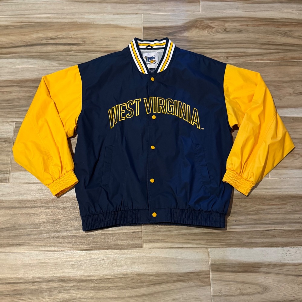 Vintage West Virginia Mountaineers Jacket Official Fan Sportswear Windbreaker L